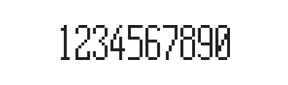 5×12数字点阵字体 ddN512AB1517