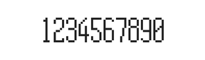 5×12数字点阵字体 ddN512AB1521