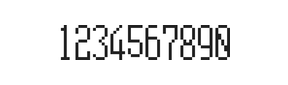 5×12数字点阵字体 ddN512AB1523