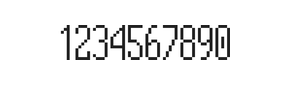 5×12数字点阵字体 ddN512AB1524