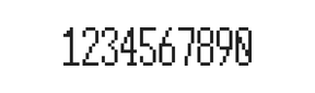 5×12数字点阵字体 ddN512AB1528