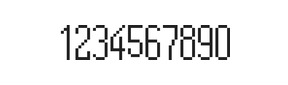 5×12数字点阵字体 ddN512AB1533