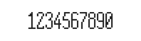 5×12数字点阵字体 ddN512AB1539