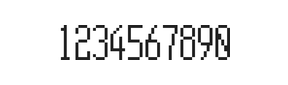 5×12数字点阵字体 ddN512AB1543