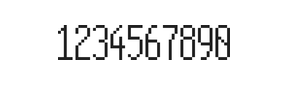 5×12数字点阵字体 ddN512AB1545