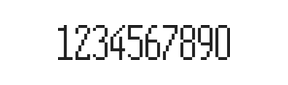 5×12数字点阵字体 ddN512AB1547