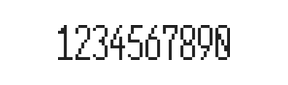 5×12数字点阵字体 ddN512AB1549