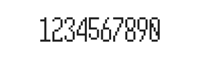 5×12数字点阵字体 ddN512AB1550
