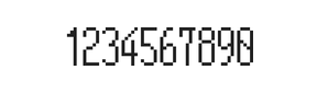 5×12数字点阵字体 ddN512AB1559
