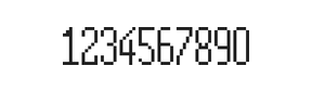5×12数字点阵字体 ddN512AB1564