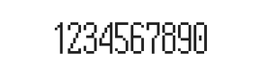 5×12数字点阵字体 ddN512AB1567