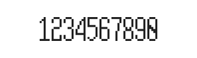 5×12数字点阵字体 ddN512AB1573