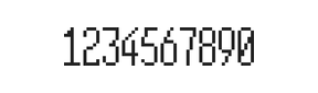 5×12数字点阵字体 ddN512AB1574