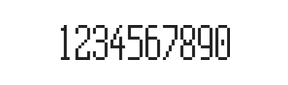 5×12数字点阵字体 ddN512AB1577