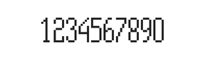 5×12数字点阵字体 ddN512AB1578