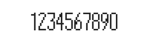5×12数字点阵字体 ddN512AB1580