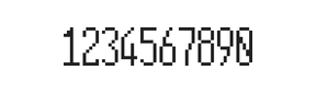 5×12数字点阵字体 ddN512AB1582