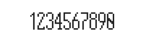 5×12数字点阵字体 ddN512AB1589