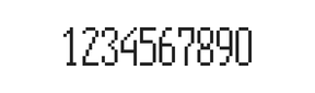 5×12数字点阵字体 ddN512AB1592