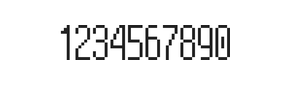 5×12数字点阵字体 ddN512AB1597