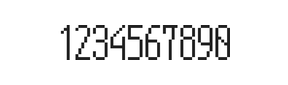 5×12数字点阵字体 ddN512AB1600