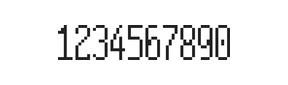5×12数字点阵字体 ddN512AB1601