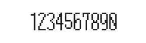 5×12数字点阵字体 ddN512AB1602