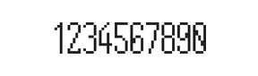 5×12数字点阵字体 ddN512AB1606
