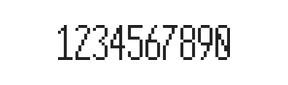 5×12数字点阵字体 ddN512AB1610