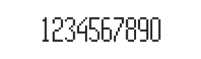 5×12数字点阵字体 ddN512AB1615