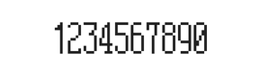 5×12数字点阵字体 ddN512AB1617