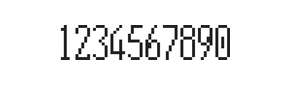 5×12数字点阵字体 ddN512AB1619