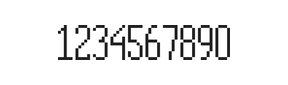 5×12数字点阵字体 ddN512AB1621