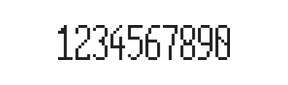 5×12数字点阵字体 ddN512AB1626
