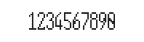 5×12数字点阵字体 ddN512AB1628