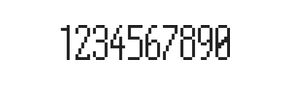 5×12数字点阵字体 ddN512AB1631