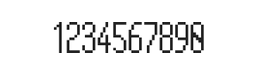 5×12数字点阵字体 ddN512AB1633