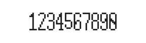 5×12数字点阵字体 ddN512AB1635