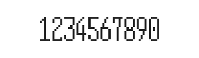 5×12数字点阵字体 ddN512AB1638