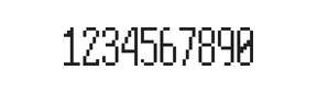 5×12数字点阵字体 ddN512AB1645