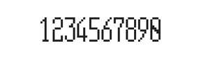 5×12数字点阵字体 ddN512AB1648