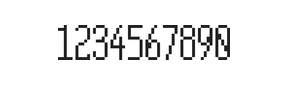 5×12数字点阵字体 ddN512AB1649