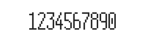 5×12数字点阵字体 ddN512AB1655