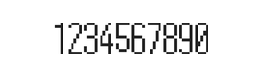 5×12数字点阵字体 ddN512AB1659