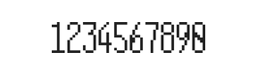5×12数字点阵字体 ddN512AB1664