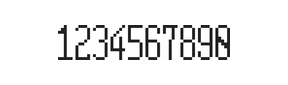 5×12数字点阵字体 ddN512AB1671