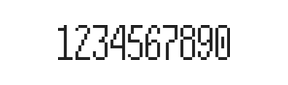 5×12数字点阵字体 ddN512AB1673