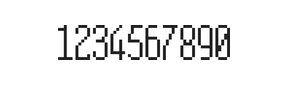 5×12数字点阵字体 ddN512AB1675
