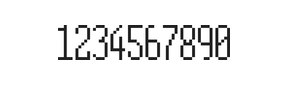 5×12数字点阵字体 ddN512AB1683