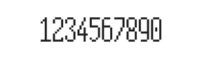 5×12数字点阵字体 ddN512AB1687